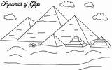 Giza Pyramid Coloring Great Template Pages Egypt sketch template
