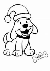 Coloring Christmas Pages Dog Colouring Puppy Kids Print Printable Sheets Happy Kidspot Cute Santa Pup Nz Draw A3 sketch template