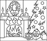 Coloring Fireplace Christmas Pages Color Printable Number Online Kids Numbers Sheets Tree Colour Printables Print Adult Colouring Coloritbynumbers Xmas Santa sketch template