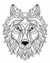 Wolf Coloring Pages Kids Color Justcolor Children sketch template