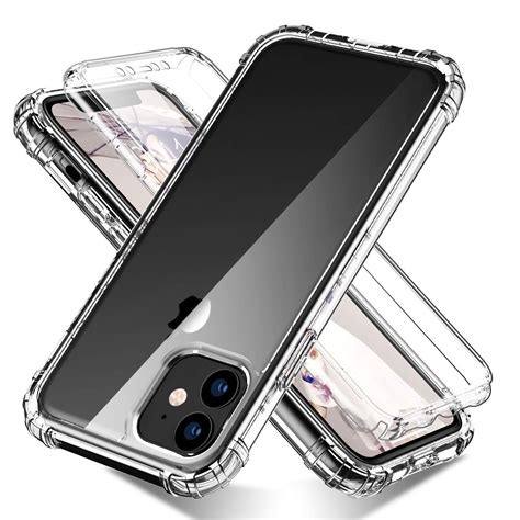 iphone  clear case dteck full body protection built  screen protector dual layer