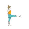 standing cross crawl pose elbow knee block yoga yoga sequences
