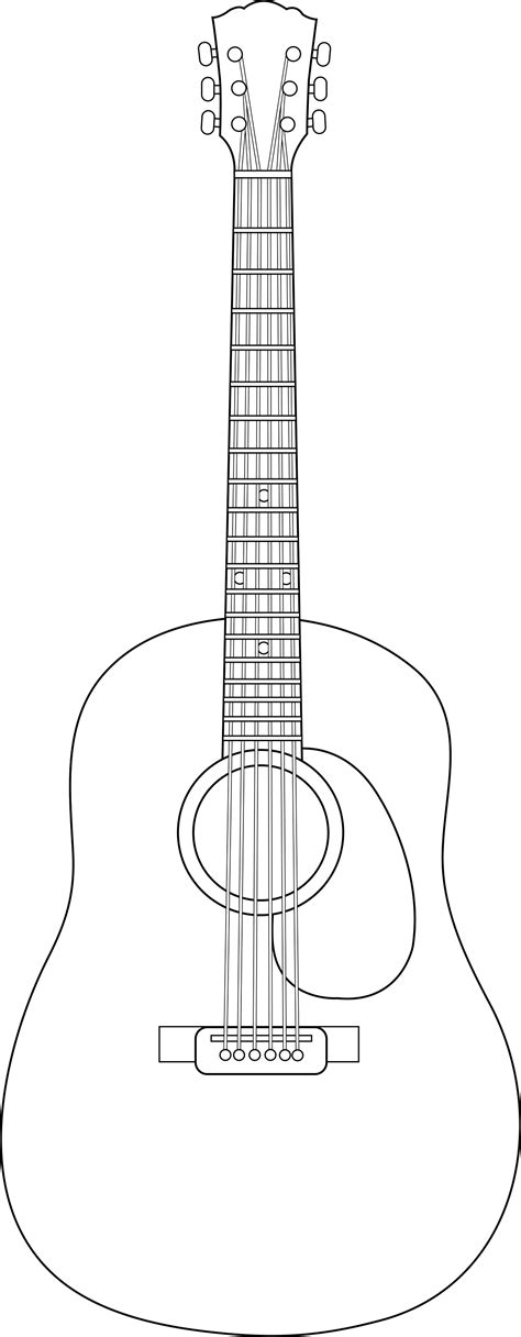 acoustic guitar sketch sketch coloring page