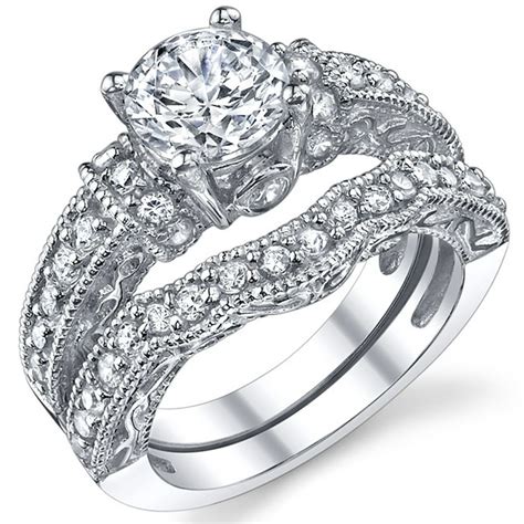 ringwright  womens  carat solid sterling silver wedding