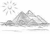 Giza Pyramids Pyramid Colorare Piramidi Piramidy Egizie Piramide Egipt Gizie Kolorowanka Egitto Supercoloring Drukuj sketch template