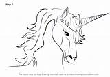 Unicorn Draw Drawing Head Step Unicorns Drawings Easy Realistic Drawingtutorials101 Sketch Pencil Learn Face Drawn Horse Do Steps Make Cartoon sketch template