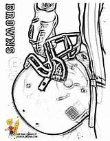 Browns Coloring Pages Nfl Cleveland sketch template