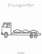 Coloring Transporter Truck Carrier Car Flatbed Carrying Sweeper Cars Street Cursive Built California Usa Favorites Login Add Twistynoodle Noodle sketch template