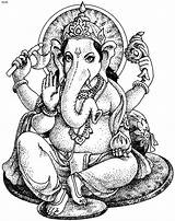 Ganesha Volwassenen 4to40 Topkleurplaat Tekeningen Hindu Kleuren sketch template