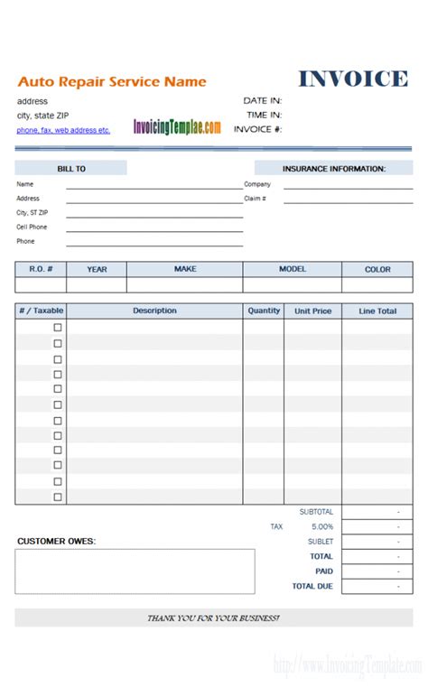 work order templates   business templates study