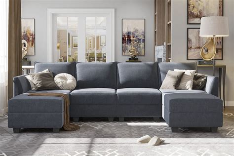 honbay modular sectional sofa  shaped couch  reversible chaise