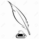 Quill Ink Simple Feather Pot Drawing Vector Icon Stock Inkwell Turkey Getdrawings Illustration Clipart Clipartmag Preview sketch template