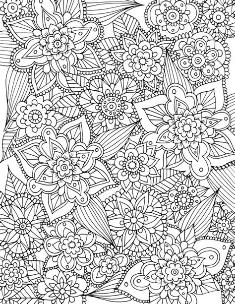 difficult coloring pages  flowers