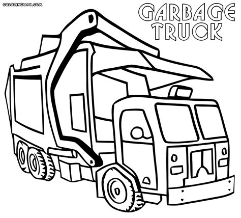 garbage truck coloring page coloring home