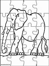 Printable Jigsaw Rompecabezas Elefante Websincloud Colouring sketch template