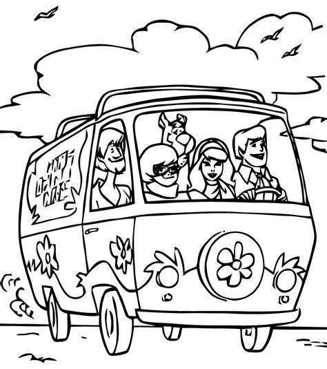 coloring pages coloring  kids scooby doo