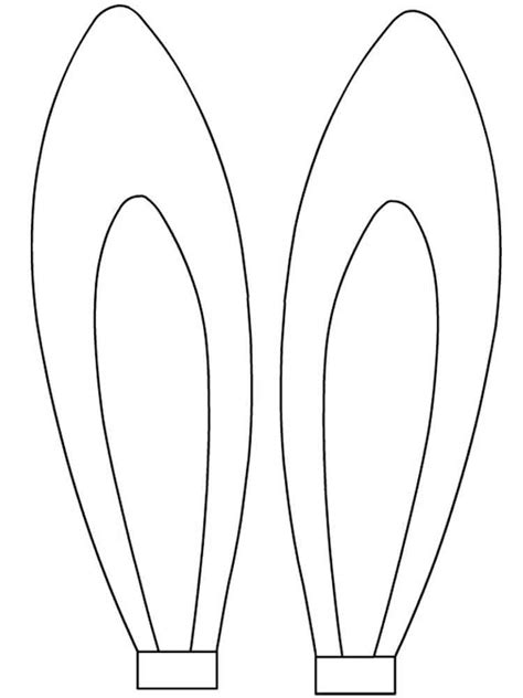 easter bunny ears coloring pages  printable easter bunny ears