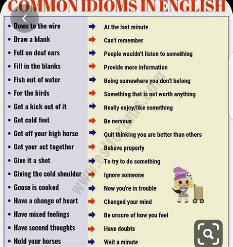 common idioms  english british school  english