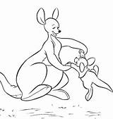 Pooh Winnie Coloring Kanga Pages Roo Gif sketch template