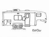 Coloring Camper Wheel Trailer Pages 5th Fifth Travel Printable Clipart Trailers Drawing Camping Sketch Clip Campers Rv Dessin Etsy Instant sketch template