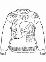 Sweater Kersttrui Foute Kerst Jumper Cardigan Jumpers sketch template