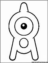 Unown sketch template