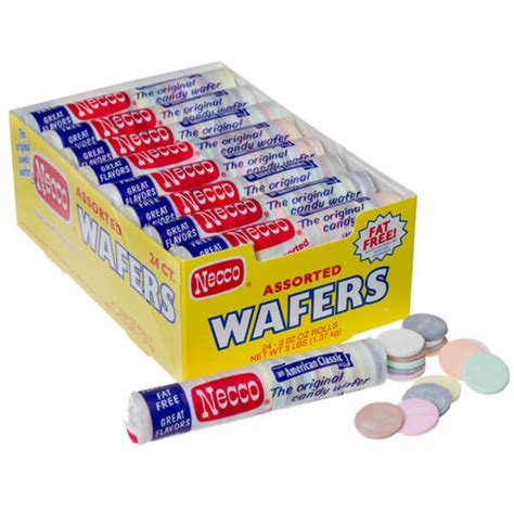 necco wafers candy rolls assorted flavors  piece box necco