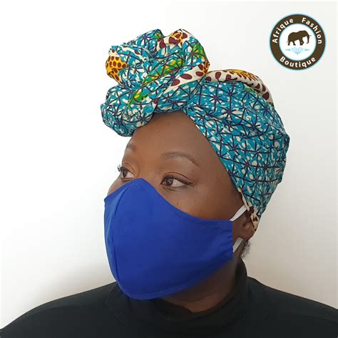 reusable plain blue face mask unisex adult youth sizes afrique