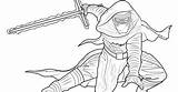 Wars Star Kylo Ren Coloring Ausmalbilder Force Awakens sketch template