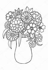 Wazonie Kwiaty Rysunek Blumen Ausmalen Rysunki Kolorowania Illustrated Obraz Primarygames Similar Wektorowa Grafika Depositphotos sketch template
