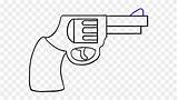 Gun Cartoon Drawing Easy Clipart Revolver Draw Pinclipart sketch template