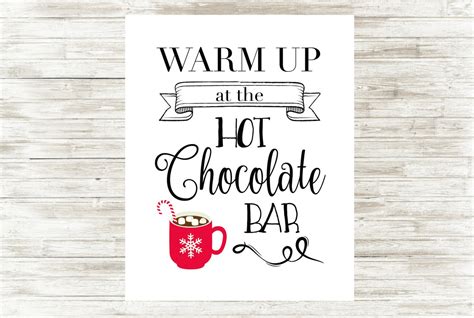 printable hot chocolate bar sign