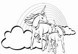 Coloring Pages Unicorns Baby Getcolorings Unicorn Cute Cartoon sketch template