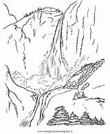 Cascata Waterfall Paesaggi Colorare Smoky Kids Yosemite Misti Printable Niagara Waterfalls Monumenti Condividi Disegnidacoloraregratis sketch template