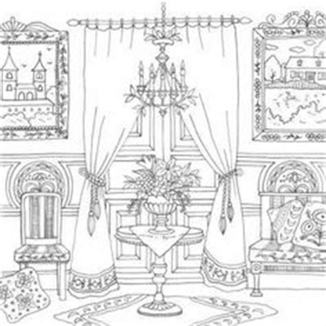 victorian living room  printable coloring page  victorian