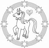 Einhorn Mandala Mandalas Ausmalbilder Unicornios Pegasus Pferd Pferde Ausmalbild Kleines Unicornio Zentangles Malli Pikku Fácil Malen Schablone Bunt Regalar Estos sketch template