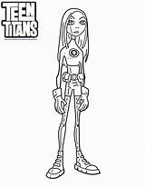 Titans Starfire Cyborg Coloringhome sketch template