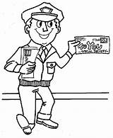 Coloring Mailman Pages Mail Postman Carrier Community Helpers Post Office Drawing Printable Preschool Colouring Color Jobs Google Search Getdrawings Sheets sketch template