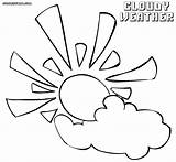 Weather Coloring Pages Cloudy sketch template