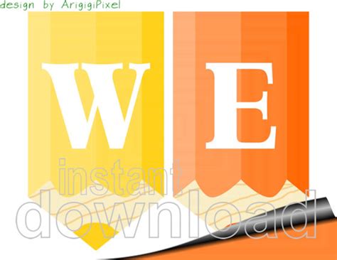 printable banner colored pencils classroom etsy