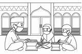 Ustaz Corano Koran Book Indossando Leggono Moschea Musulmani Abiti Maschera Studenti Vecteezy sketch template