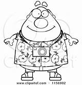 Tourist Man Clipart Cartoon Thoman Cory Outlined Coloring Vector 2021 sketch template