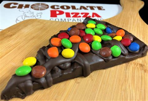 chocolate pizza slice with candy toppings 6 oz
