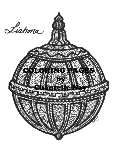 coloring page liahona lds art adult coloring picture etsy