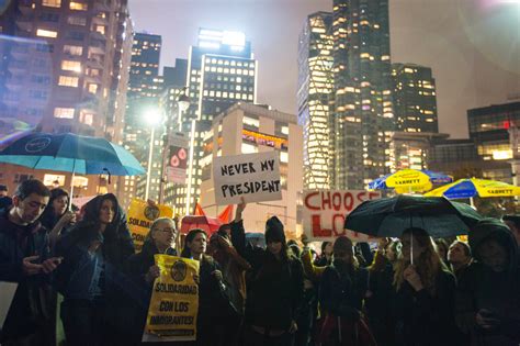 ‘not our president protests spread after donald trump s election