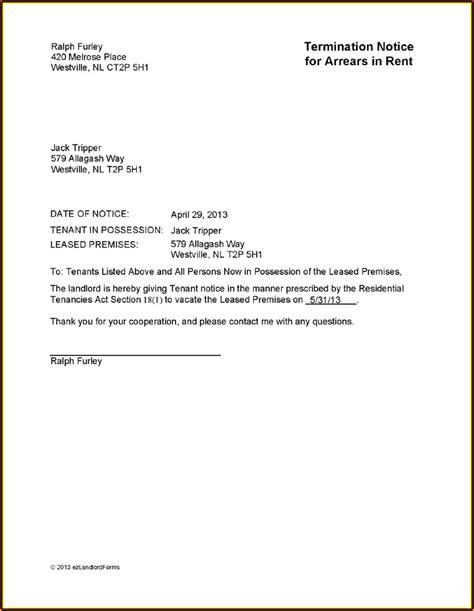 tenant eviction notice sample letter form resume examples zvvwkx