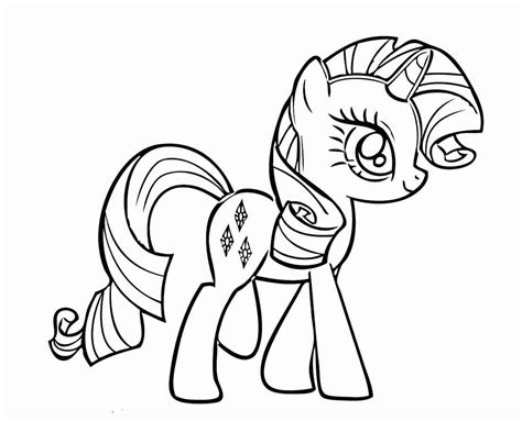 pony rarity coloring pages  getdrawings