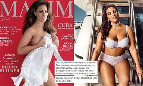 Was Curvy Ashley Graham S Sexy Maxim Cover Shoot Photoshopped Daily