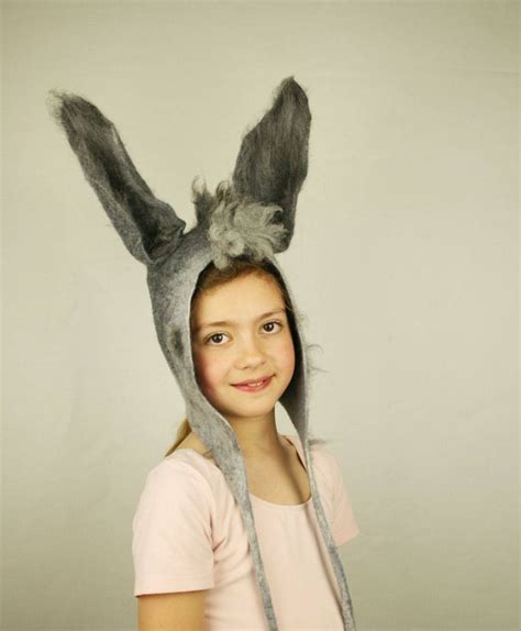 donkey inspired felted carnival hat donkey ears costume town