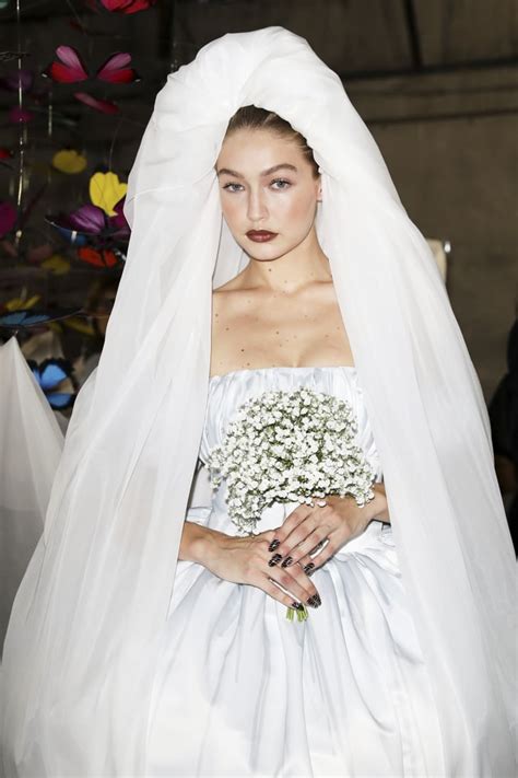 Gigi Hadid As A Bride In Moschino S Spring Summer 2020